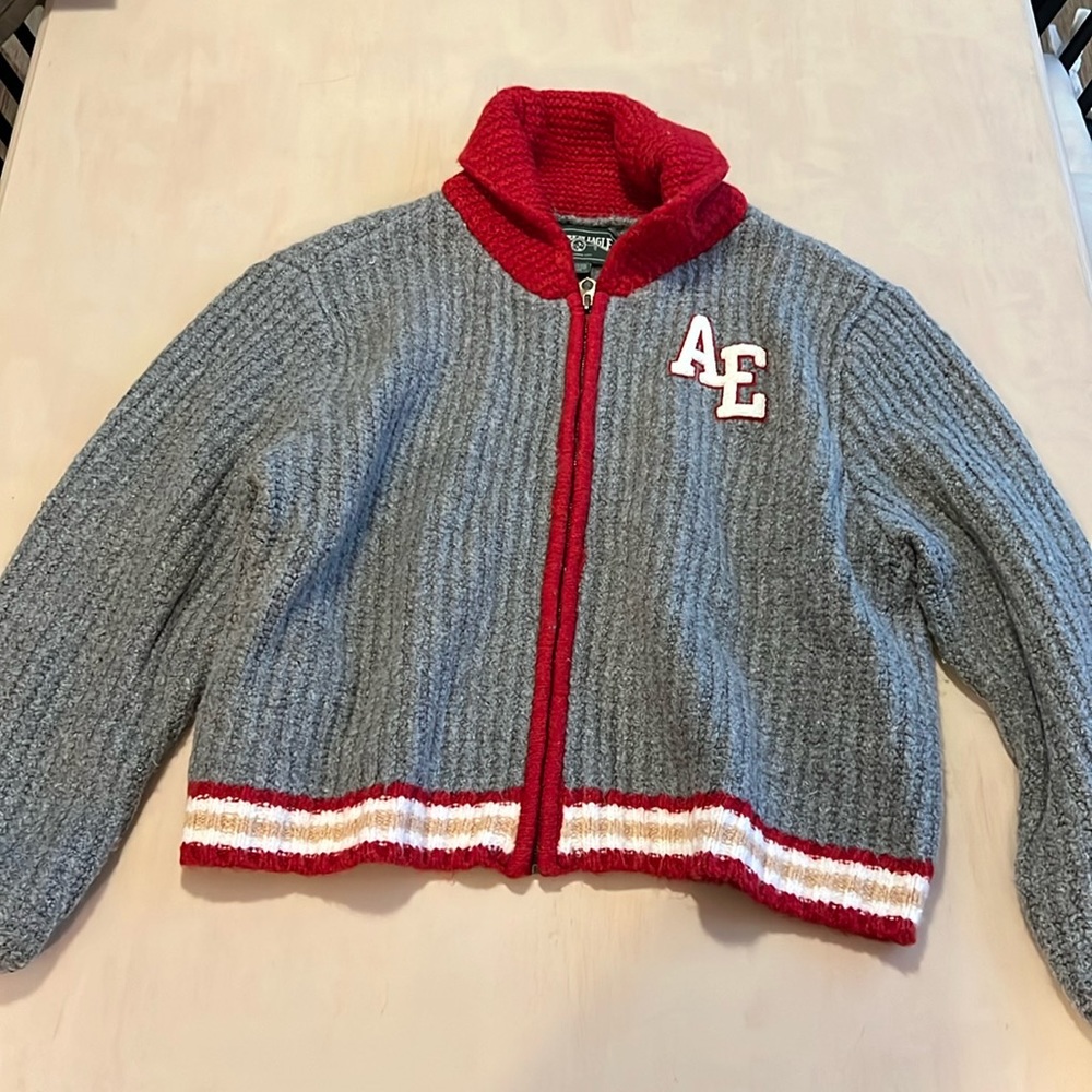 American Eagle Zip Up Sweater